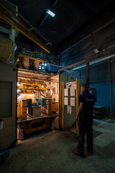 Operator at moulding line