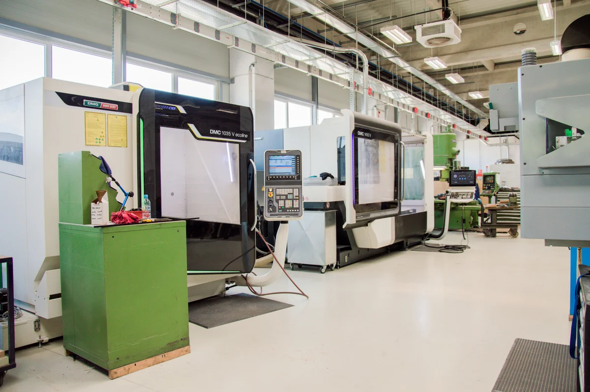 CNC machine in the pattern shop